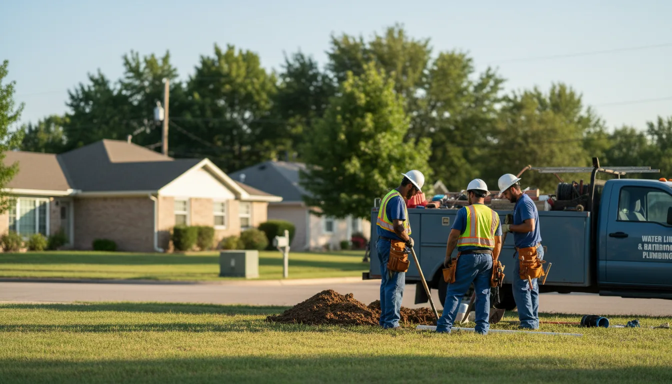 Residential water line and bathroom plumbing service in Hannastown, PA
